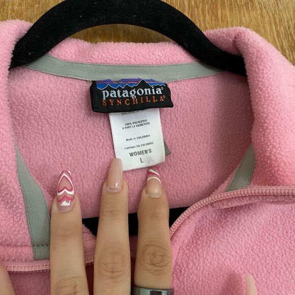 Patagonia Pink quarter Zip Up fleece - Picture 2 of 6